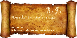 Noszály Gyöngyi névjegykártya