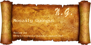 Noszály Gyöngyi névjegykártya